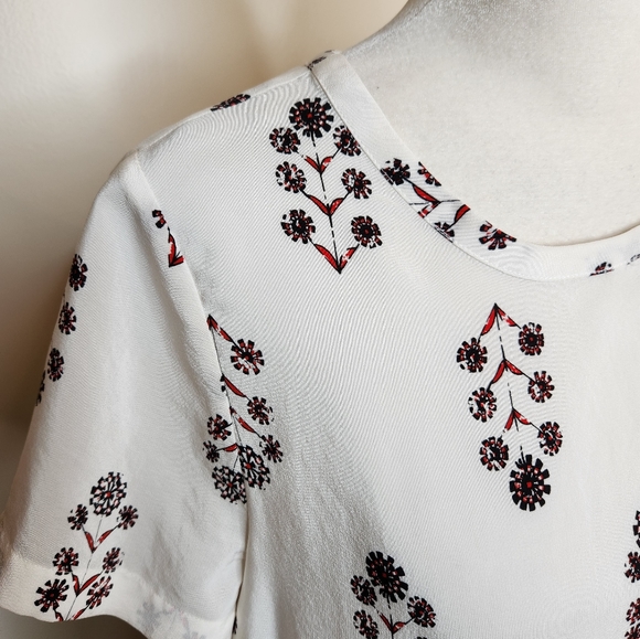 Madewell 100% Silk Vinefloral Top with Border - Picture 4 of 8
